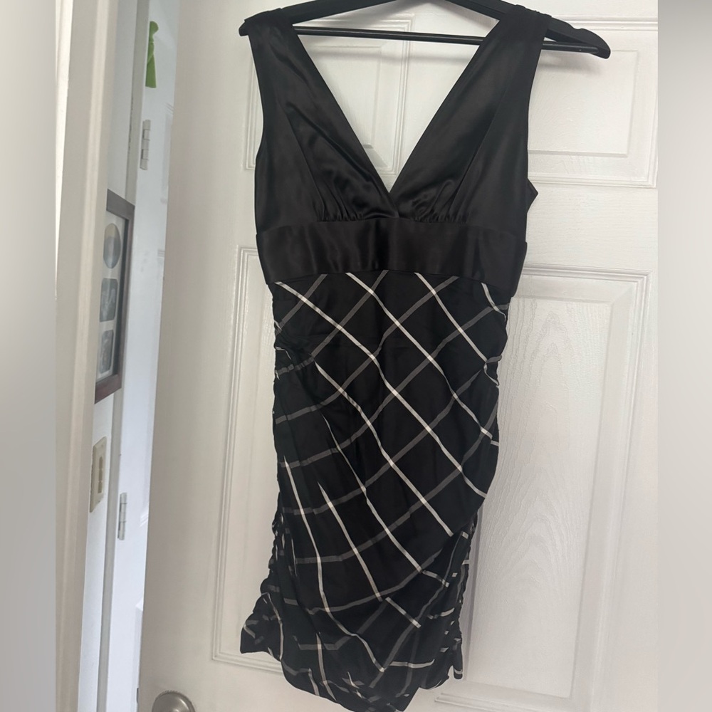 Maria bianca Nero ruched black dress. Size small worn once.